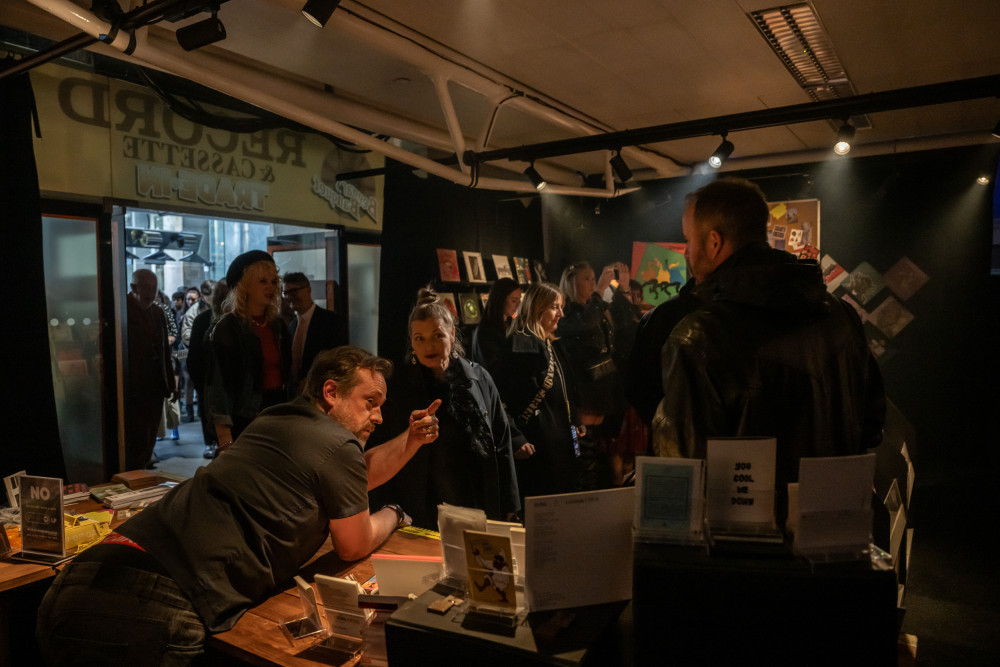 Enter through the Record Shop