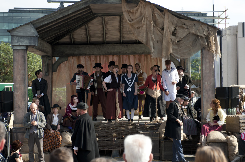 The Ensemble on stage at King's Cross Journeys