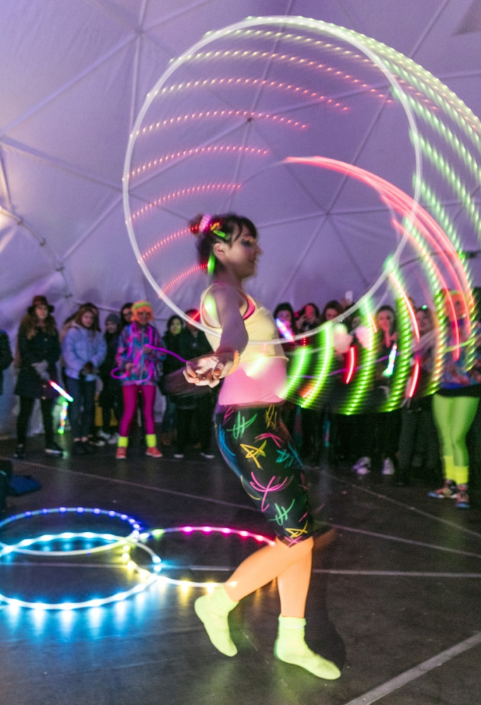 Hoola Hoops in the Geodome