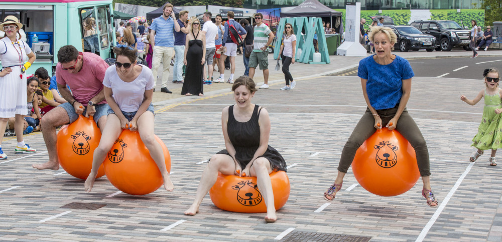 Giant Space Hopper Racing