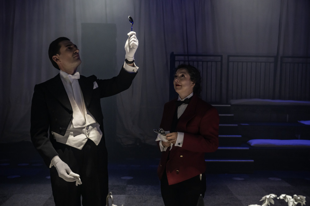 Hetty Burton and Tim O Hara as the Banquet staff