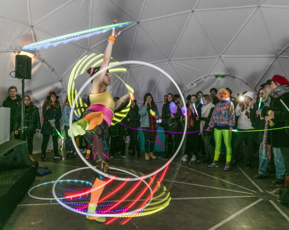 Hoola Hoops in the Geodome